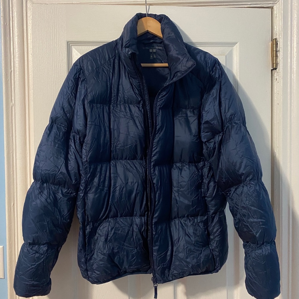Navy Uniqlo Ultra Light Down Puffer